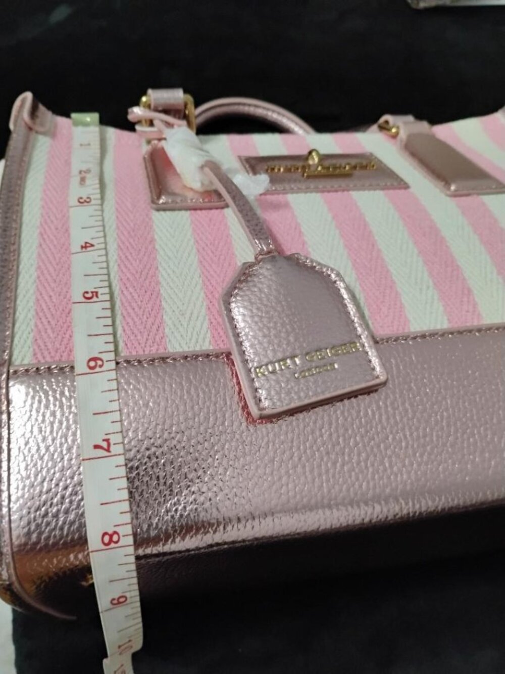 Kurt Geiger London Small Chiswick Shopper Pink Combo NWT - Picture 12 of 15